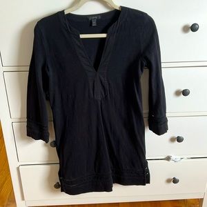 J Crew Black tunic dress cover up XXS